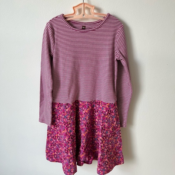 Tea Collection Wild Floral Tiered Skirted Dress 8 - Picture 1 of 5
